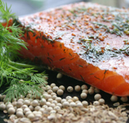 Galna Kockens gravlax med kräftsmak