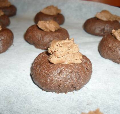 chokladkakor med mjuk chokladkräm