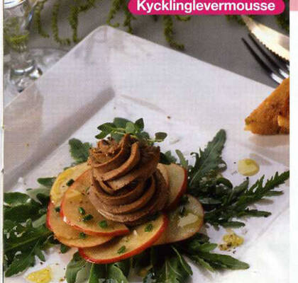 Kycklinglevermousse med äppelsallad