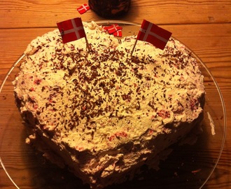 En sukkerfri fødselsdag - hindbær/chokolade lagkage, kage og slik