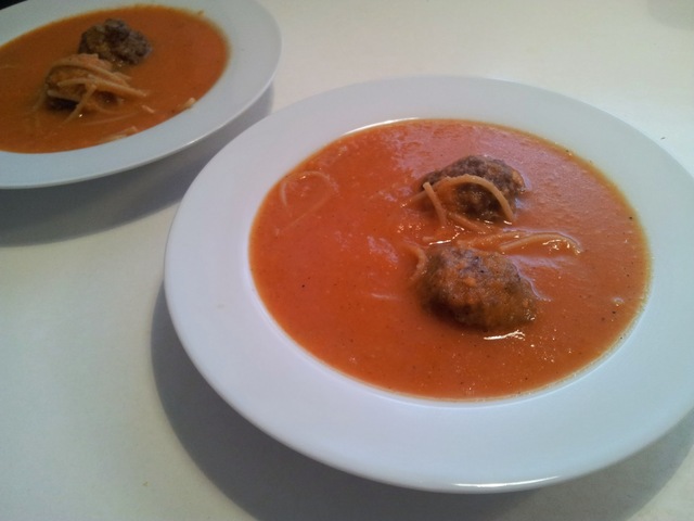 Spaghetti Meatball Tomato Soup