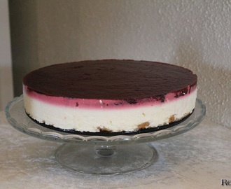 Cheesecake med hindbærtop (nem)