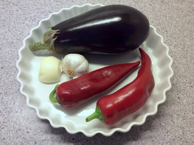 Lækker spread lavet af aubergine og peberfrugter