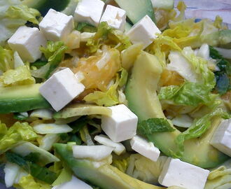 Avocado, appelsin salat