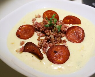 Lise’s suppe med Chorizo pølse og bacon