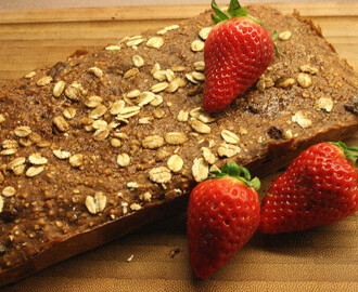 Groft bananbrød med mørk chokolade og espresso