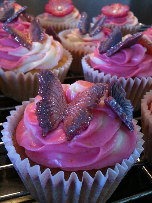 Mango cupcakes med hvid chokolade