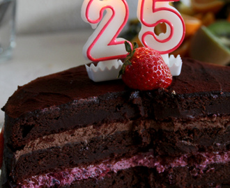 Trible Birthday Chocolate Cake