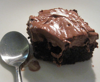 brownie med chokoladecreme