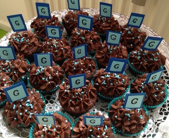 Chokolade Cupcakes med Nougat Creme