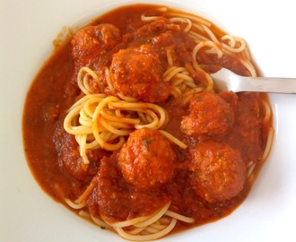 Spaghetti & Meatballs (Spaghetti med kødboller)