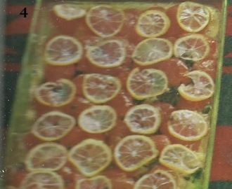 Fisk og tomater i fad (Psaria Plaki)