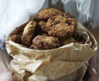 Chokolade cookies med kokos