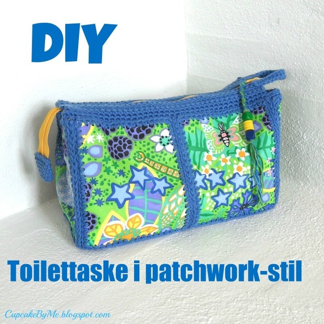 DIY - Toilettaske i patchwork-stil