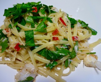 Linguine med krabbe ✿✿