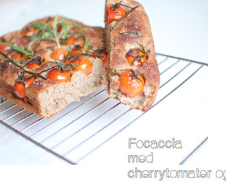 Focaccia med cherrytomater og urter (glutenfri)