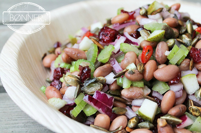 Bønnesalat med citron/chilidressing