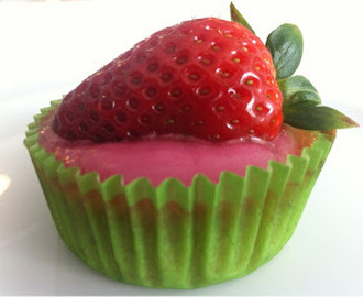 Jordbær cupcakes