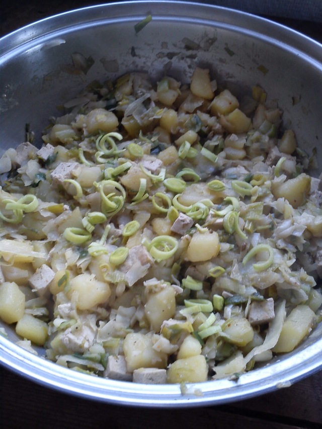 Kartofler og kål med Tofu