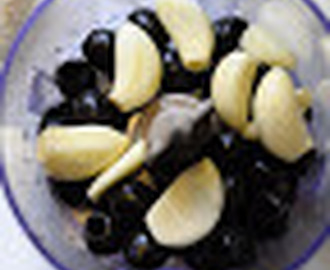 Fuldkornssnegle med oliven og hvidløg