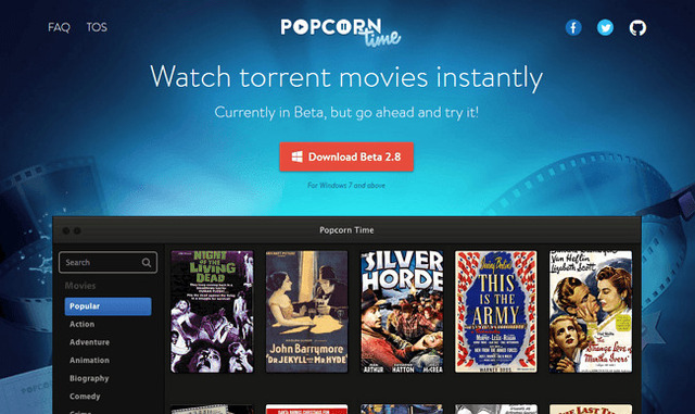 Popcorn Time – Stream film og serier