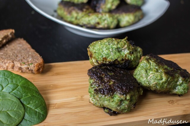 Grønne frikadeller m. spinat