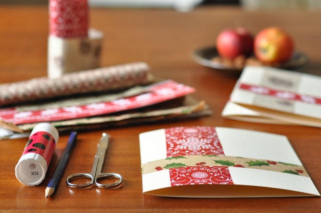 Lav dine egne julekort - Genbrug af gavepapir