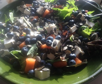 Blåbær salat m/blød feta