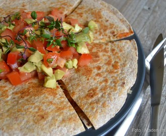 Quesadillas med pulled chicken…