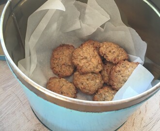 Cookies med hvid chokolade og hindbær