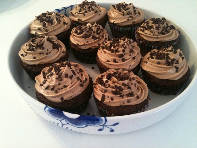 Cupcakes med chokolade