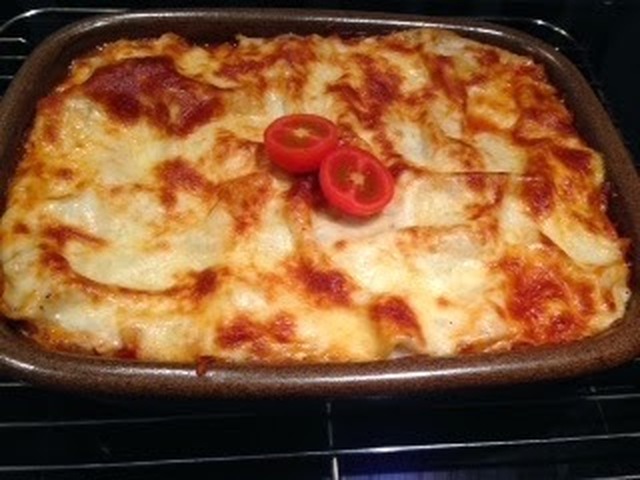 Vegetarlasagne med spinat og bechamelsauce