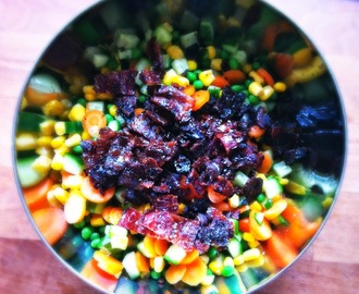 Salat med karameliseret bacon