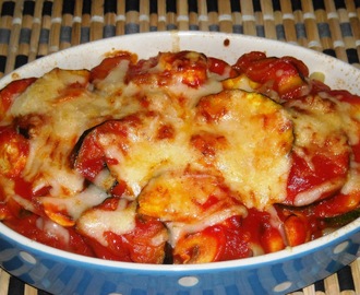 Pasta bagt med Ratatouille