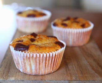 Bananmuffins med chokolade