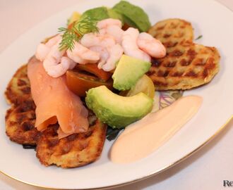 Kartoffelvafler med fiskepynt