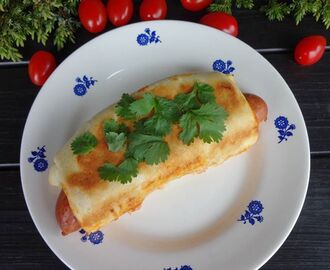 Innbakte lammepølser med hot tomatsalsa og mozzarella, på hyttevis ✿ღ