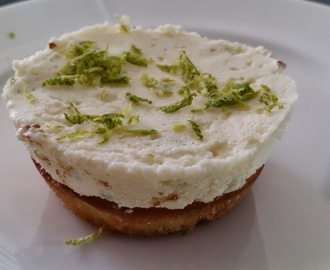 Cheesecake med lime og hvid chokolade