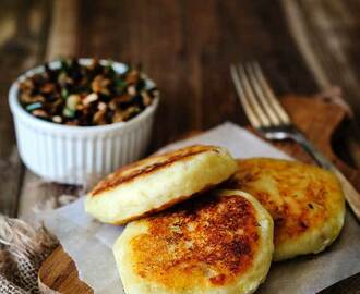 Vegan Potato Cakes stuffed with Mushrooms