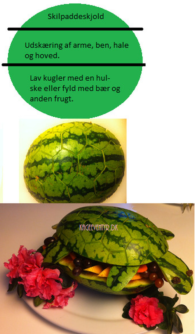 DIY: Frugt-udskæring skildpadde