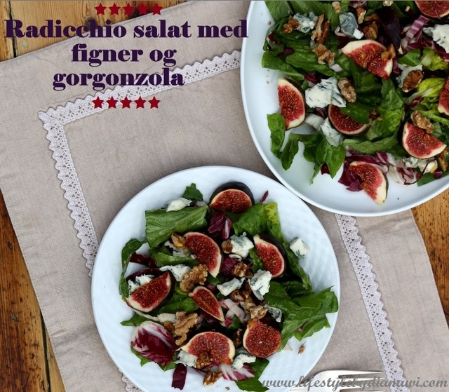 Radicchio salat med figner og gorgonzola ost