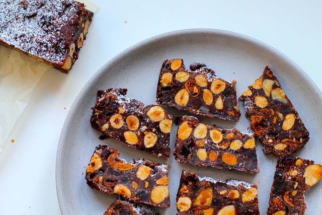 Panforte / Italiensk konfektkage med ristede nødder og tørrede frugter