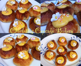 Blåbærcupcake med flødebolleskum