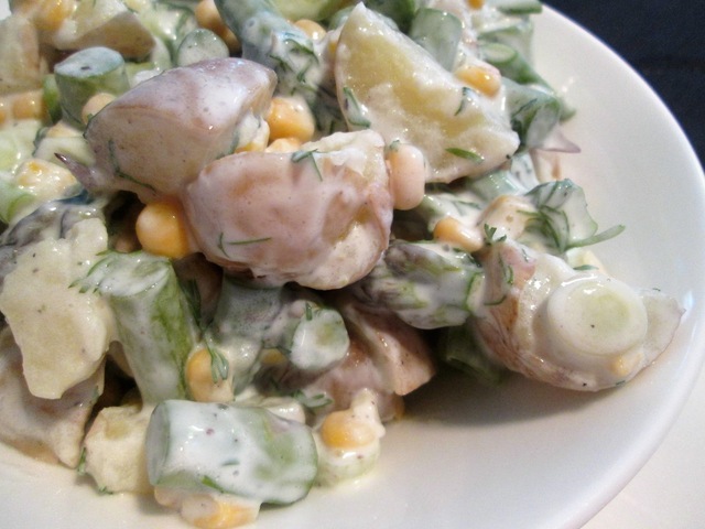 Kartoffelsalat med Asparges og Dild