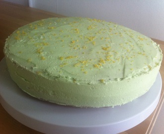 Citronkage med lime buttercreme