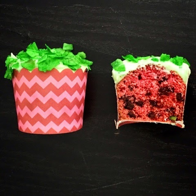 "Vandmelon" cupcakes