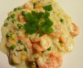 Risotto med reker og blåskjell ✿⊱╮✿⊱╮