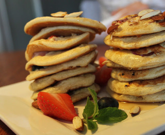 Blueberry pancakes.