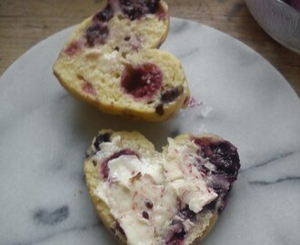 Blåbær muffins-boller