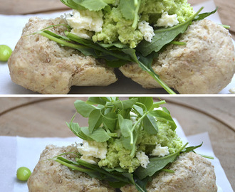 BRØD MED EDAMAME PESTO OG MOZZARELLA
